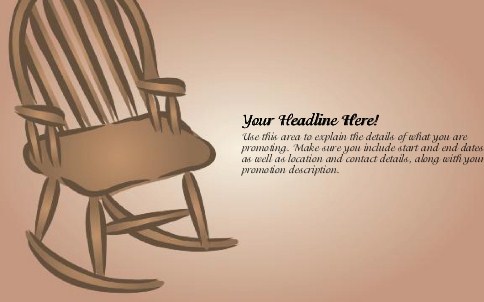 Antique Rocker Full Colour Oversized Postcards