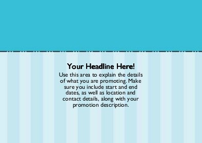 Blue Stripe 631 Full Colour Standard Sized Postcards