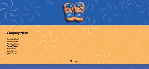 Flip Flop Sandals Full Colour Compliment Slips