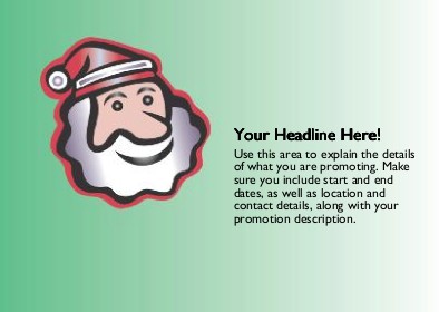 Santa's Face Full Colour Standard Sized Postcards
