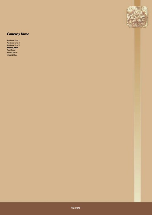 Vintage Floral A4 Letterhead
