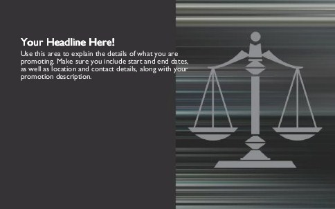 Justice Defined Full Colour Oversized Postcards