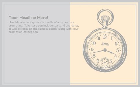 Pocket Watch Full Colour Oversized Postcards