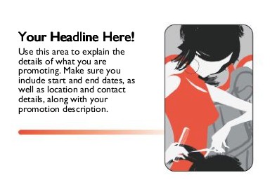 Stylist with Scissors Full Colour Standard Sized Postcards