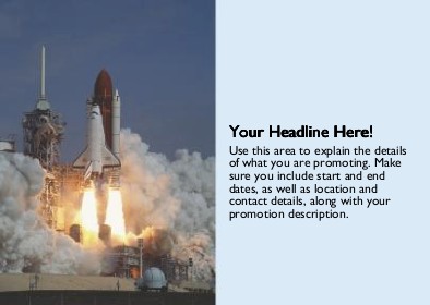 5-4-3-2-1 Lift-Off Full Colour Standard Sized Postcards