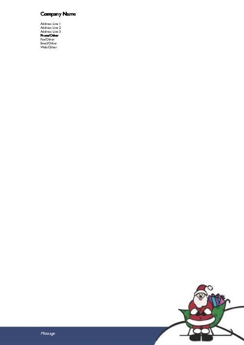 Santa and His Sleigh A4 Letterhead