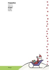 Santa in Sleigh A4 Letterhead