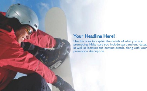 Snowboarder Full Colour Oversized Postcards