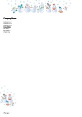 Snowman and Family A4 Letterhead