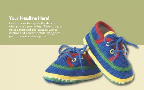 Colourful Kid's Trainers Full Colour Oversized Postcards
