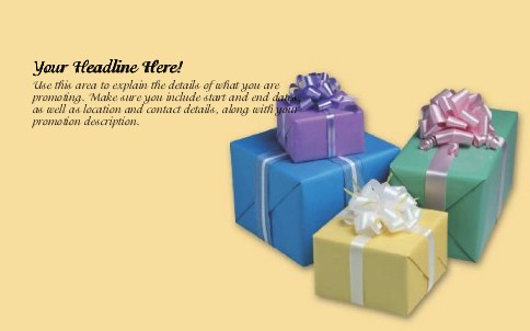 Pile of Wrapped Gifts Full Colour Oversized Postcards