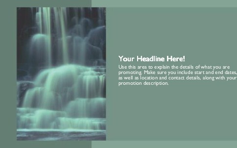 Waterfall Wonder Full Colour Oversized Postcards