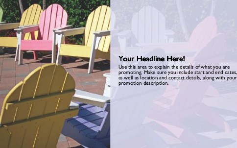 Adirondack Chairs Full Colour Oversized Postcards