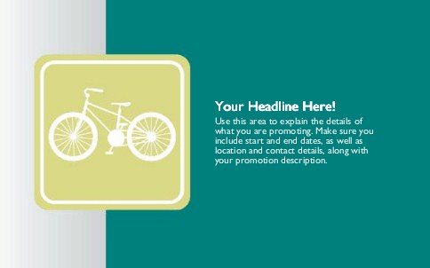 Bike Illustration Full Colour Oversized Postcards