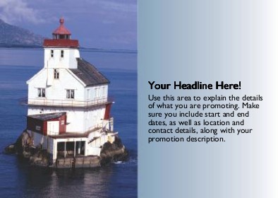 Lighthouse in the Water Full Colour Standard Sized Postcards