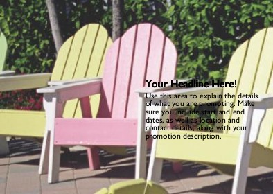 Adirondack Chairs Full Colour Standard Sized Postcards