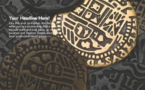 Antique Spanish Coins Full Colour Oversized Postcards