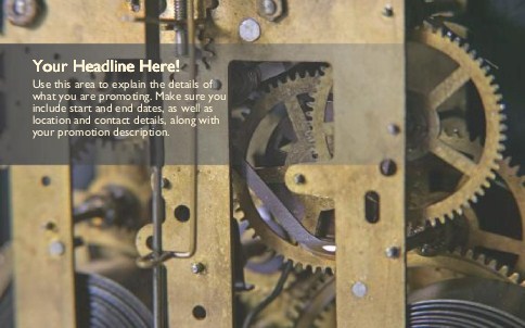 Clock Gears Full Colour Oversized Postcards