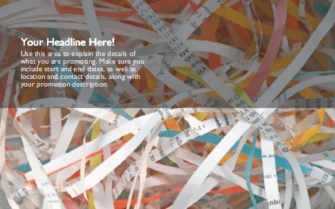 Paper Shreds Full Colour Oversized Postcards