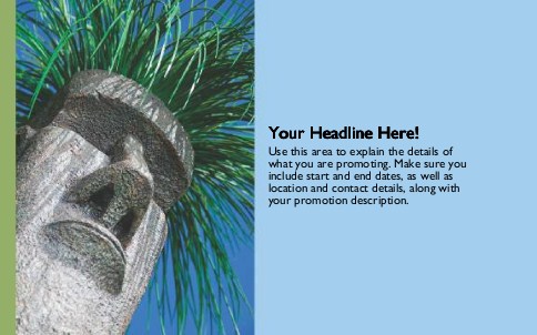 Tiki with Grass Hair Full Colour Oversized Postcards