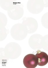 Red Christmas Balls A4 Letterhead