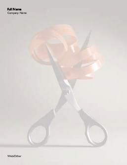 Red Ribbon and Scissors Compact Note Pads