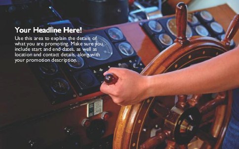 Boat Steering Wheel Full Colour Oversized Postcards
