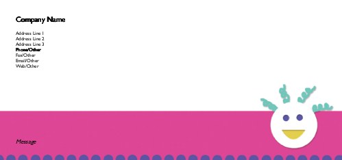Happy Face Full Colour Compliment Slips