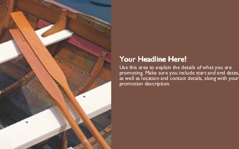 Row Boat and Oars Full Colour Oversized Postcards