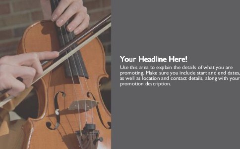 Violin and Bow Full Colour Oversized Postcards