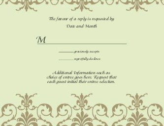 Elegant Twist Reply Cards