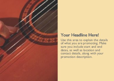 Playing a Guitar Full Colour Standard Sized Postcards