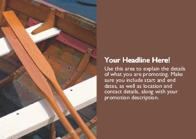 Row Boat and Oars Full Colour Standard Sized Postcards