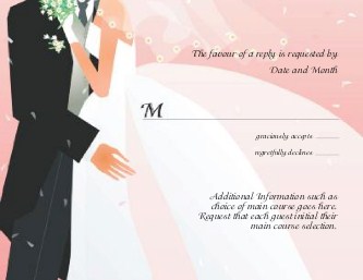 Sweet Embrace Reply Cards