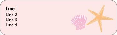 Beach Bride Return Address Labels