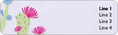Desert Flower Return Address Labels