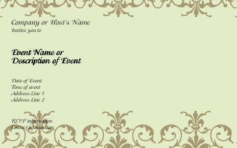 Elegant Twist Postcard Invitation-Oversized