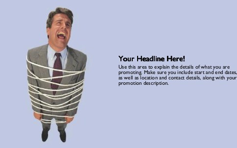 Bound Businessman Full Colour Oversized Postcards