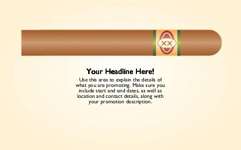 Cigar Full Colour Oversized Postcards