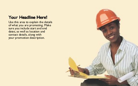 Construction Foreman Full Colour Oversized Postcards