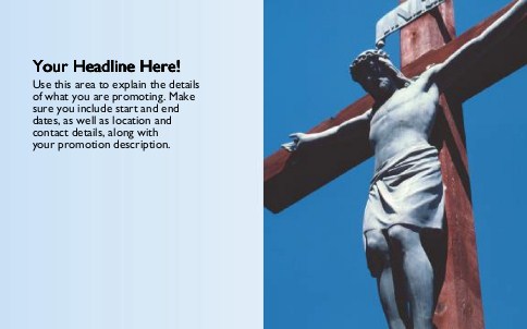 Jesus on the Cross Full Colour Oversized Postcards