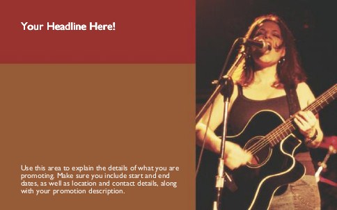 Singing Sensation Full Colour Oversized Postcards