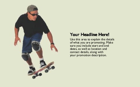 Skateboarder Jump Full Colour Oversized Postcards