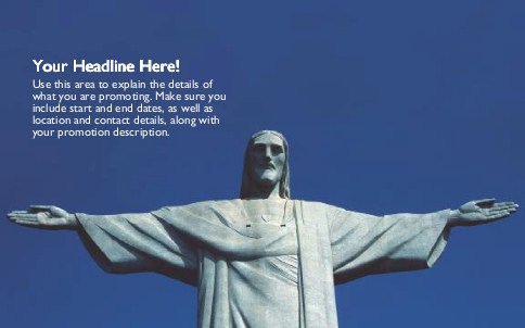 Statue of Jesus Full Colour Oversized Postcards