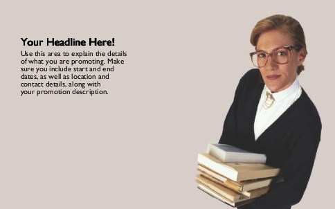 Teacher with Books Full Colour Oversized Postcards
