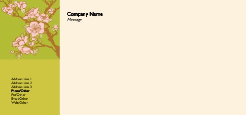 Cherry Blossoms Full Colour Compliment Slips