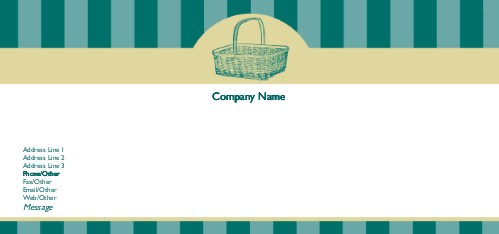 Country Wicker Basket Full Colour Compliment Slips