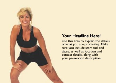 Female Exercising Full Colour Standard Sized Postcards