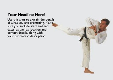 Karate Kick Full Colour Standard Sized Postcards