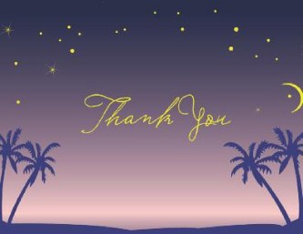 Starlight Serenade Wedding Thank You Cards